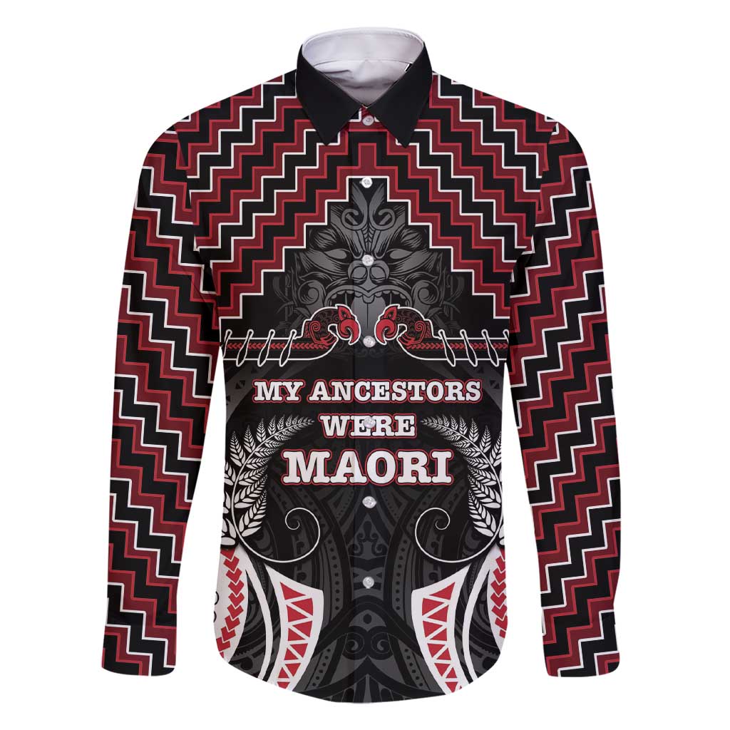 Aotearoa Family Matching Short Sleeve Bodycon Dress and Hawaiian Shirt Proud To Be Maori LT05 Dad's Shirt - Long Sleeve Red - Polynesian Pride