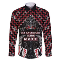 Aotearoa Family Matching Short Sleeve Bodycon Dress and Hawaiian Shirt Proud To Be Maori LT05 Dad's Shirt - Long Sleeve Red - Polynesian Pride