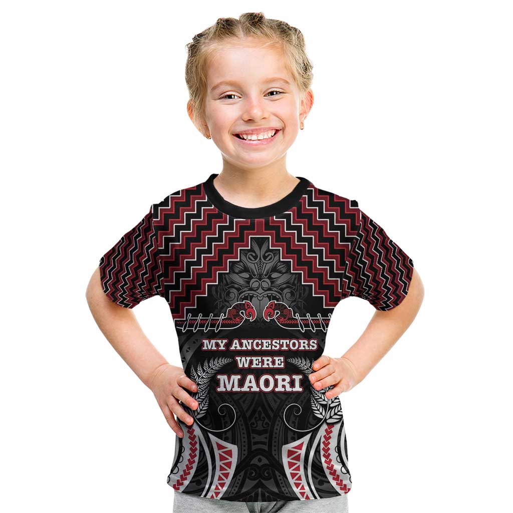 Aotearoa Kid T Shirt Proud To Be Maori LT05 Red - Polynesian Pride