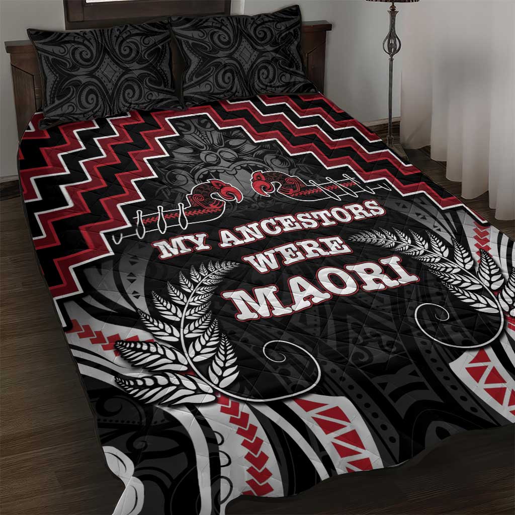 Aotearoa Quilt Bed Set Proud To Be Maori LT05 Red - Polynesian Pride