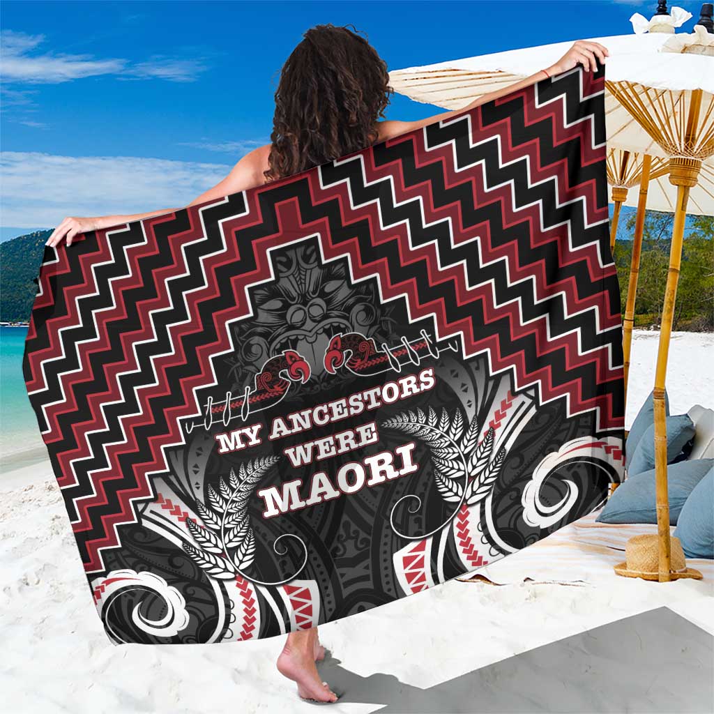 Aotearoa Sarong Proud To Be Maori LT05 One Size 44 x 66 inches Red - Polynesian Pride
