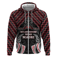 Aotearoa Zip Hoodie Proud To Be Maori LT05 Zip Hoodie Red - Polynesian Pride