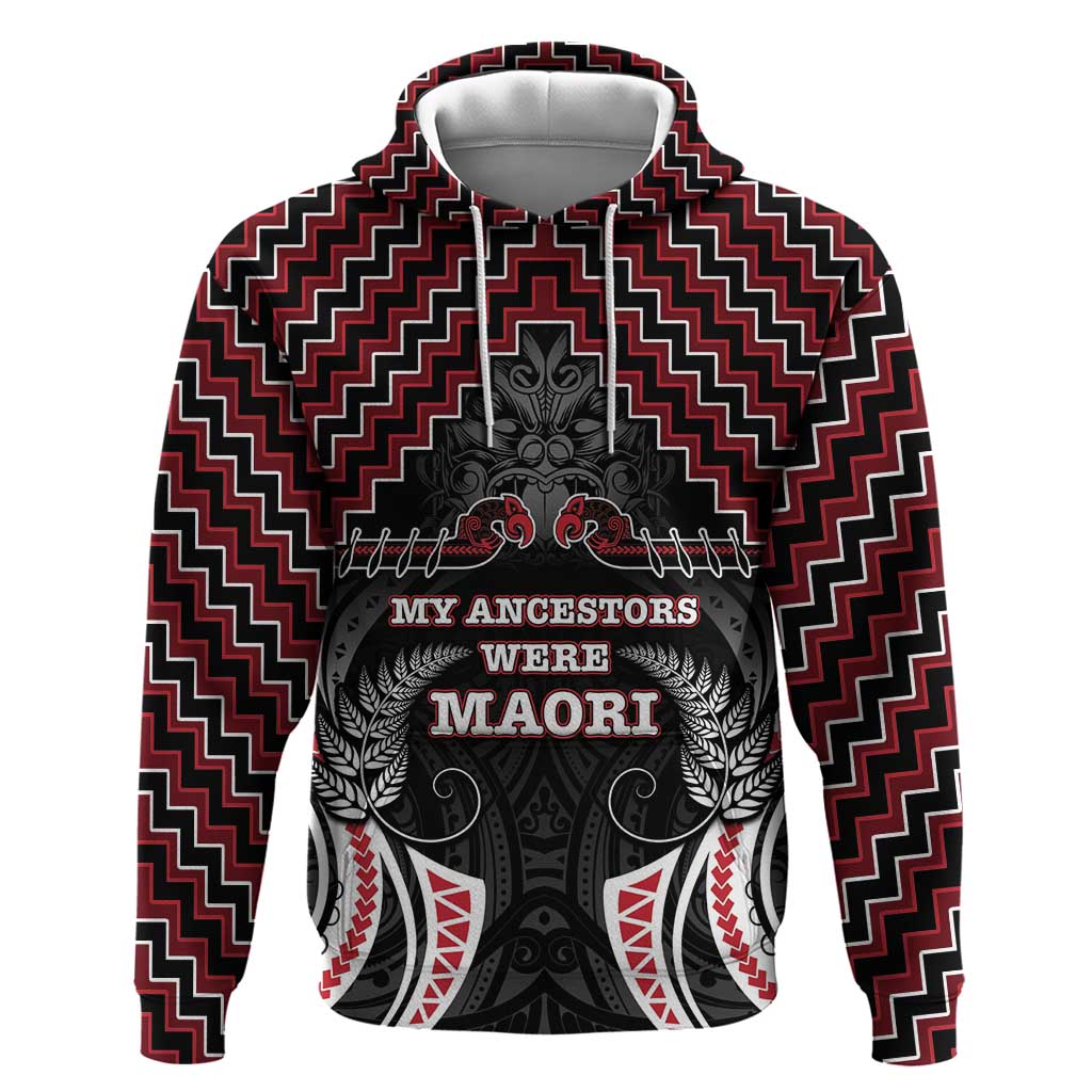 Aotearoa Zip Hoodie Proud To Be Maori LT05 Pullover Hoodie Red - Polynesian Pride