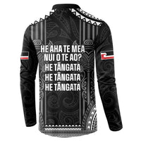 Aotearoa Toitu Te Tiriti Button Sweatshirt No Kiwi Without Iwi