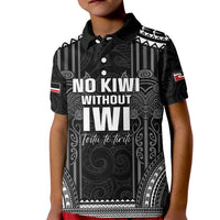 Aotearoa Toitu Te Tiriti Kid Polo Shirt No Kiwi Without Iwi