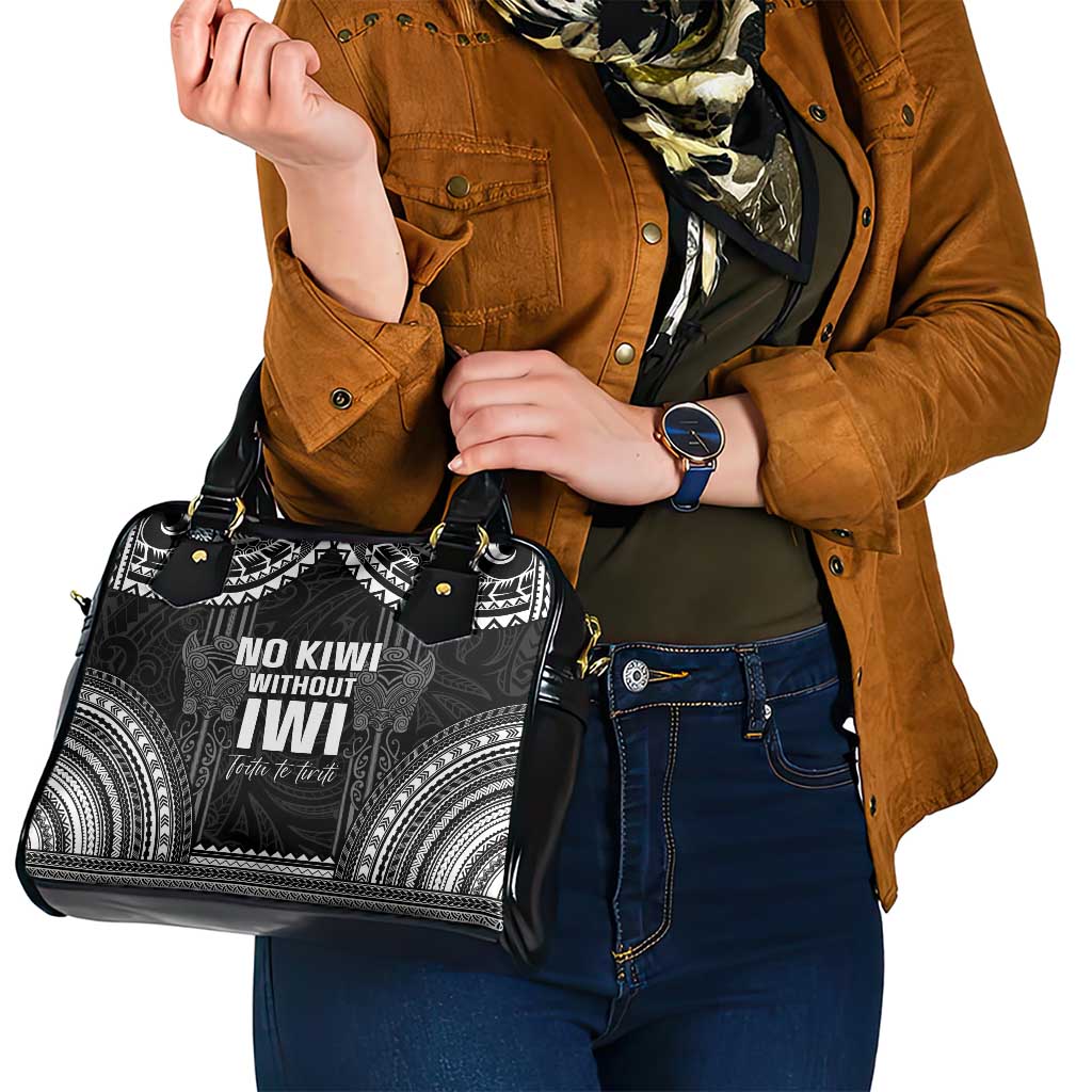 Aotearoa Toitu Te Tiriti Shoulder Handbag No Kiwi Without Iwi