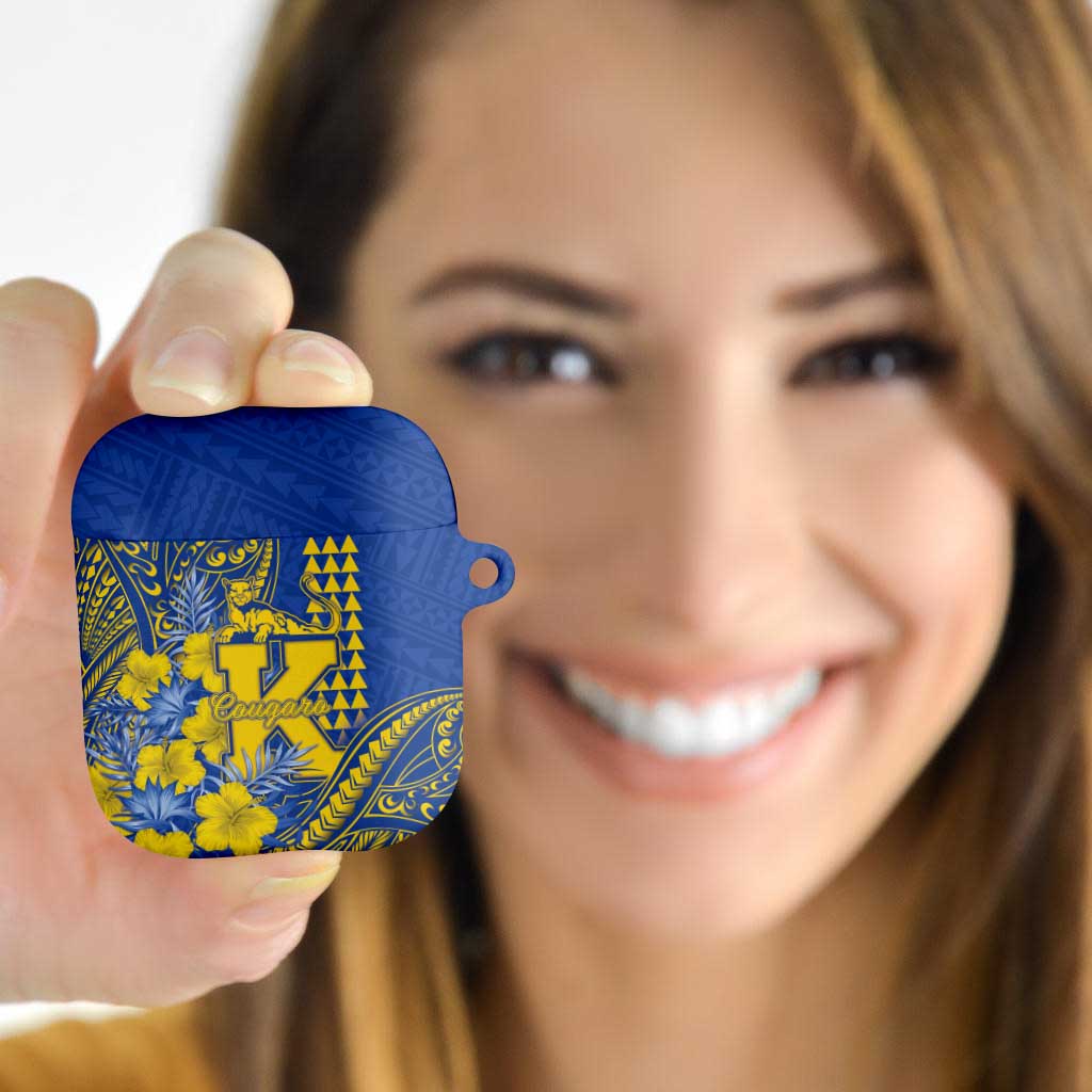 Hawaii Kaiser High School AirPods Case Tribal Tattoo With Hibiscus Flowers LT05 - Polynesian Pride