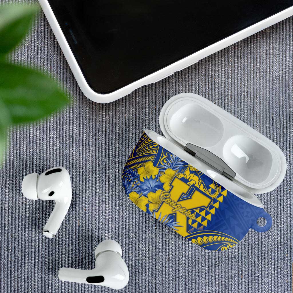Hawaii Kaiser High School AirPods Case Tribal Tattoo With Hibiscus Flowers LT05 - Polynesian Pride