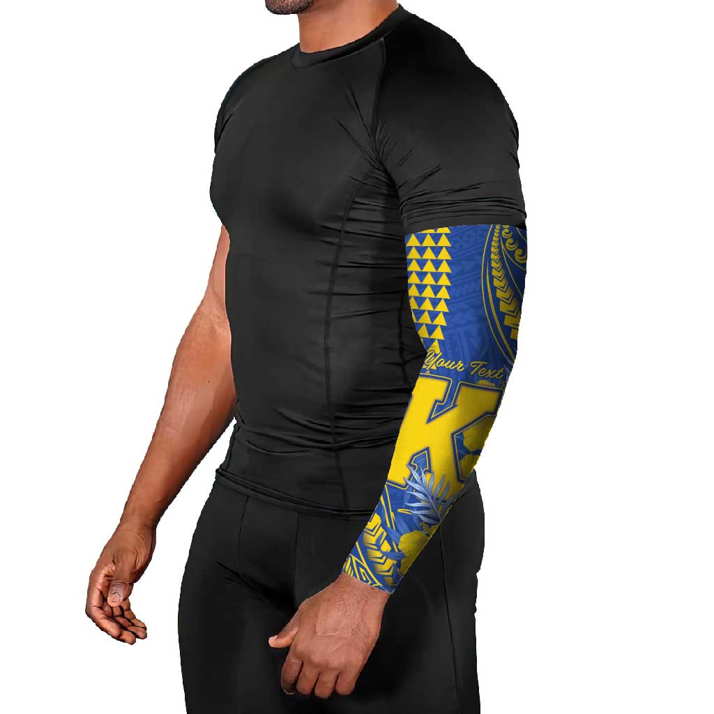 Personalised Hawaii Kaiser High School Arm Sleeves Tribal Tattoo With Hibiscus Flowers LT05 - Polynesian Pride