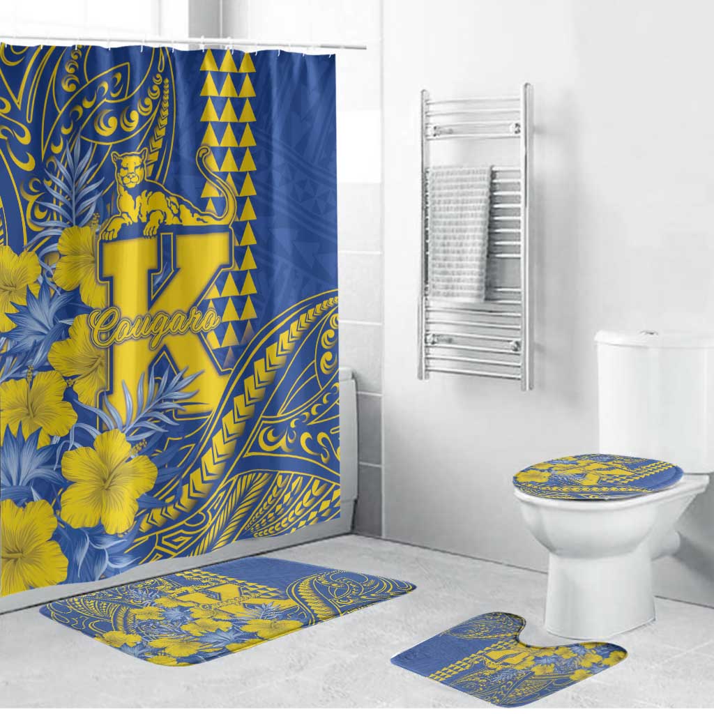 Hawaii Kaiser High School Bathroom Set Tribal Tattoo With Hibiscus Flowers