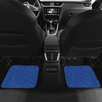 Personalised Hawaii Kaiser High School Car Mats Tribal Tattoo With Hibiscus Flowers LT05 Set 2pcs - Back Blue - Polynesian Pride