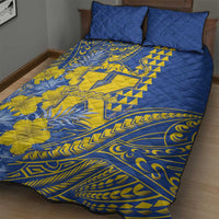 Hawaii Kaiser High School Quilt Bed Set Tribal Tattoo With Hibiscus Flowers LT05 - Polynesian Pride