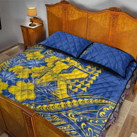 Hawaii Kaiser High School Quilt Bed Set Tribal Tattoo With Hibiscus Flowers LT05 - Polynesian Pride
