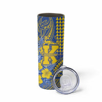 Personalised Hawaii Kaiser High School Skinny Tumbler Tribal Tattoo With Hibiscus Flowers