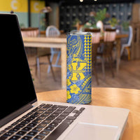 Personalised Hawaii Kaiser High School Skinny Tumbler Tribal Tattoo With Hibiscus Flowers