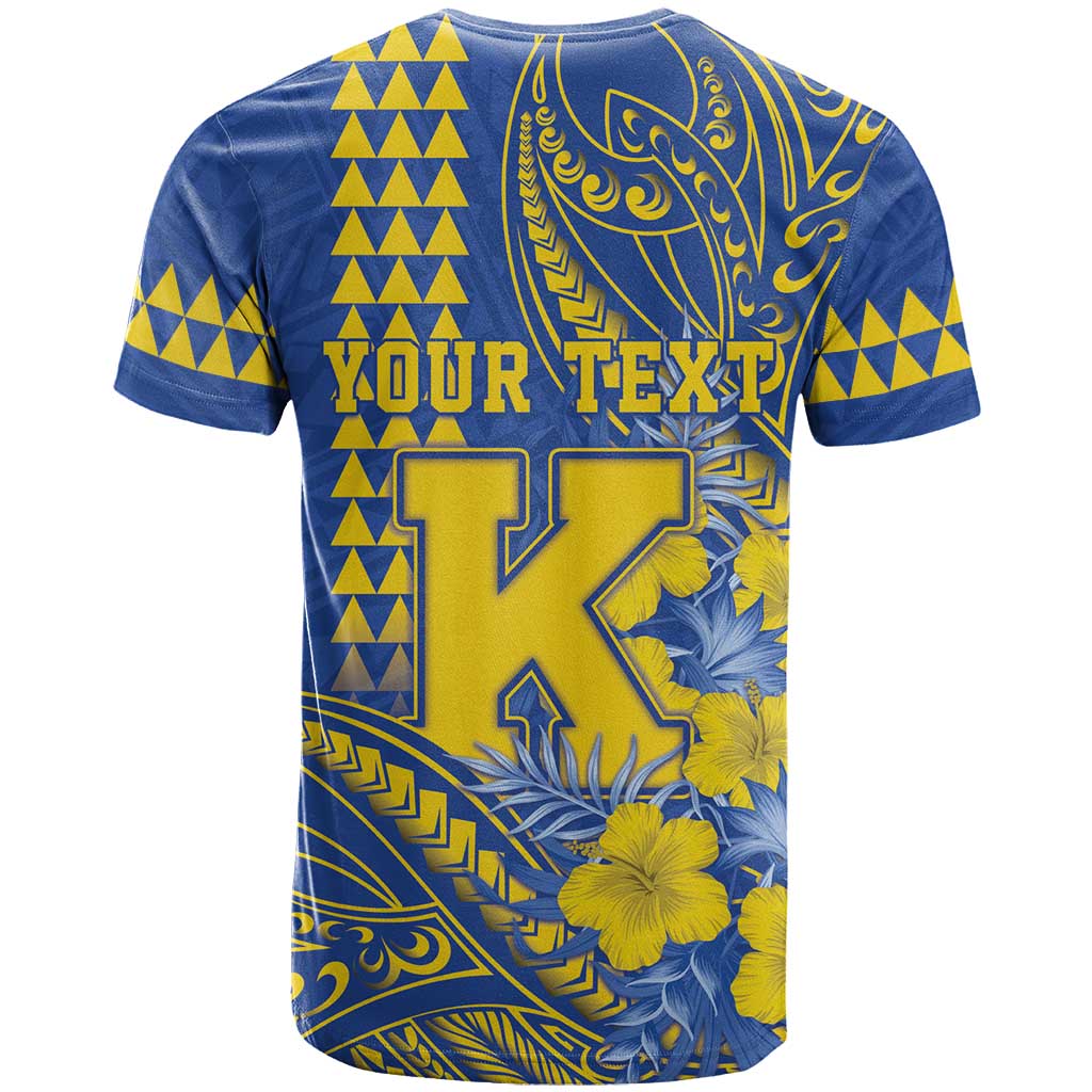 Personalised Hawaii Kaiser High School T Shirt Tribal Tattoo With Hibiscus Flowers LT05 - Polynesian Pride