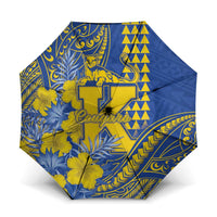 Hawaii Kaiser High School Umbrella Tribal Tattoo With Hibiscus Flowers