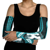 Personalised Hawaii Kapolei High School Arm Sleeves Tribal Tattoo With Hibiscus Flowers LT05 - Polynesian Pride