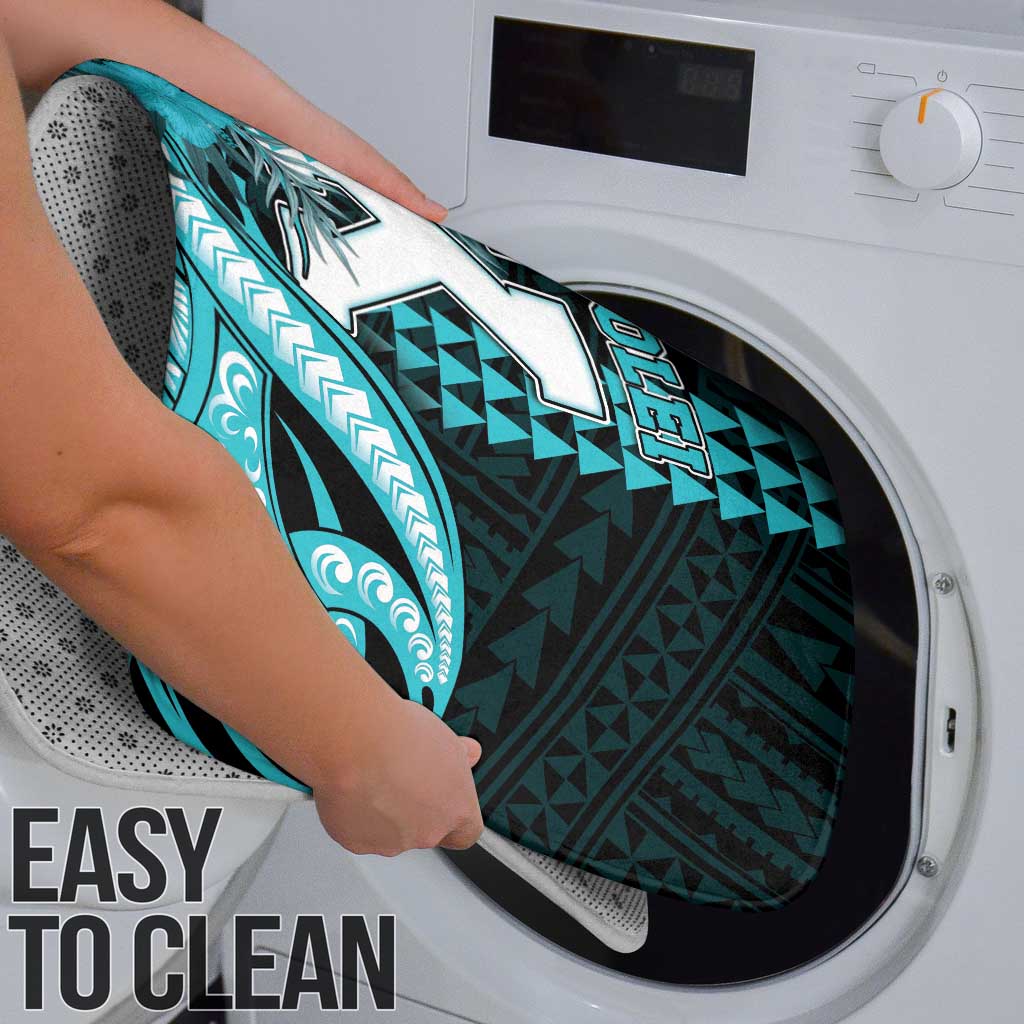 Hawaii Kapolei High School Bathroom Set Tribal Tattoo With Hibiscus Flowers