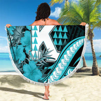 Hawaii Kapolei High School Beach Blanket Tribal Tattoo With Hibiscus Flowers LT05 - Polynesian Pride