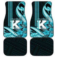 Personalised Hawaii Kapolei High School Car Mats Tribal Tattoo With Hibiscus Flowers LT05 - Polynesian Pride