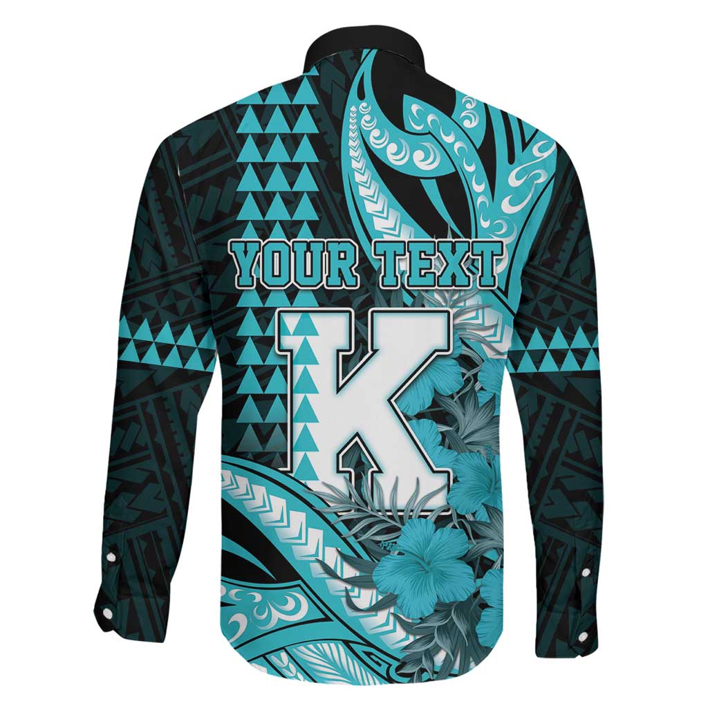 Personalised Hawaii Kapolei High School Family Matching Summer Maxi Dress and Hawaiian Shirt Tribal Tattoo With Hibiscus Flowers LT05 - Polynesian Pride