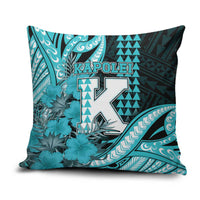 Hawaii Kapolei High School Pillow Cover Tribal Tattoo With Hibiscus Flowers