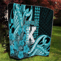 Hawaii Kapolei High School Quilt Tribal Tattoo With Hibiscus Flowers