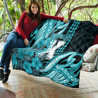 Hawaii Kapolei High School Quilt Tribal Tattoo With Hibiscus Flowers