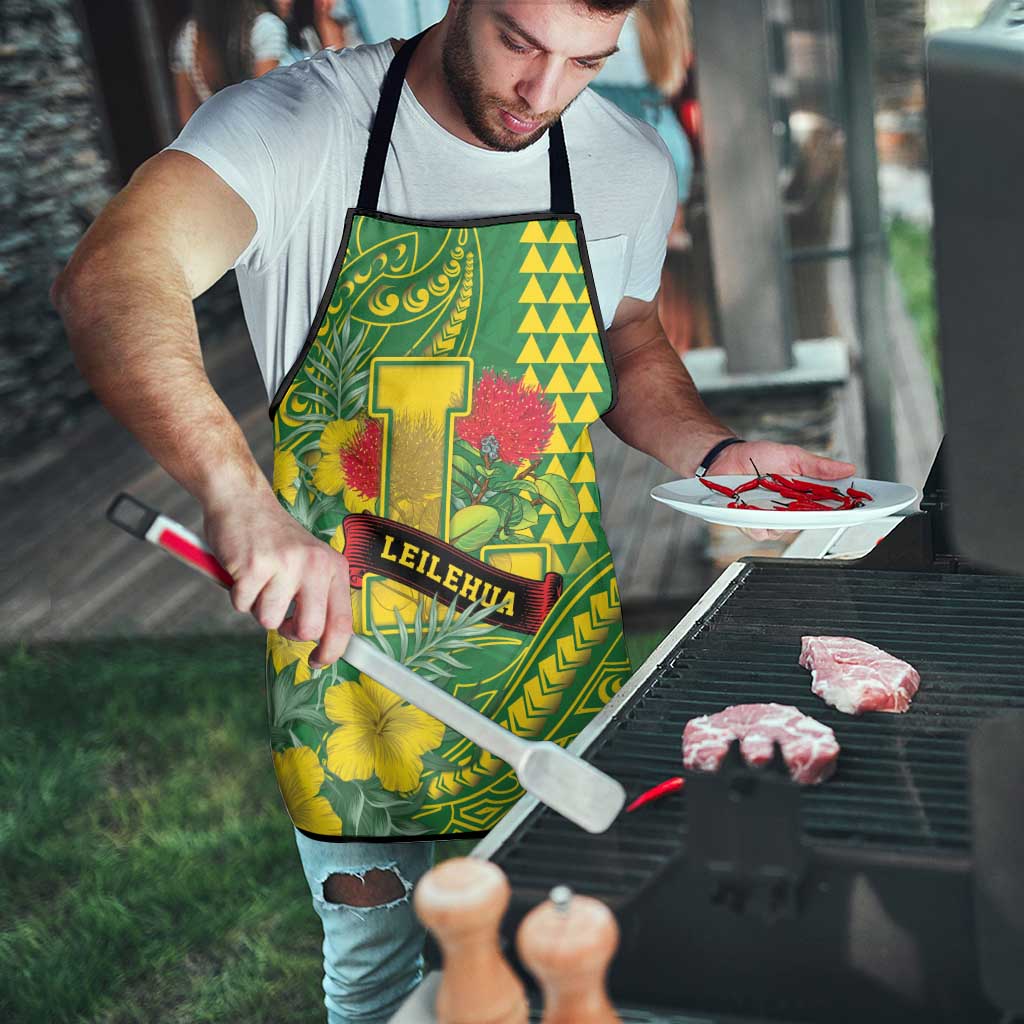 Hawaii Leilehua High School Apron Tribal Tattoo With Hibiscus Flowers LT05 - Polynesian Pride