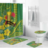 Hawaii Leilehua High School Bathroom Set Tribal Tattoo With Hibiscus Flowers