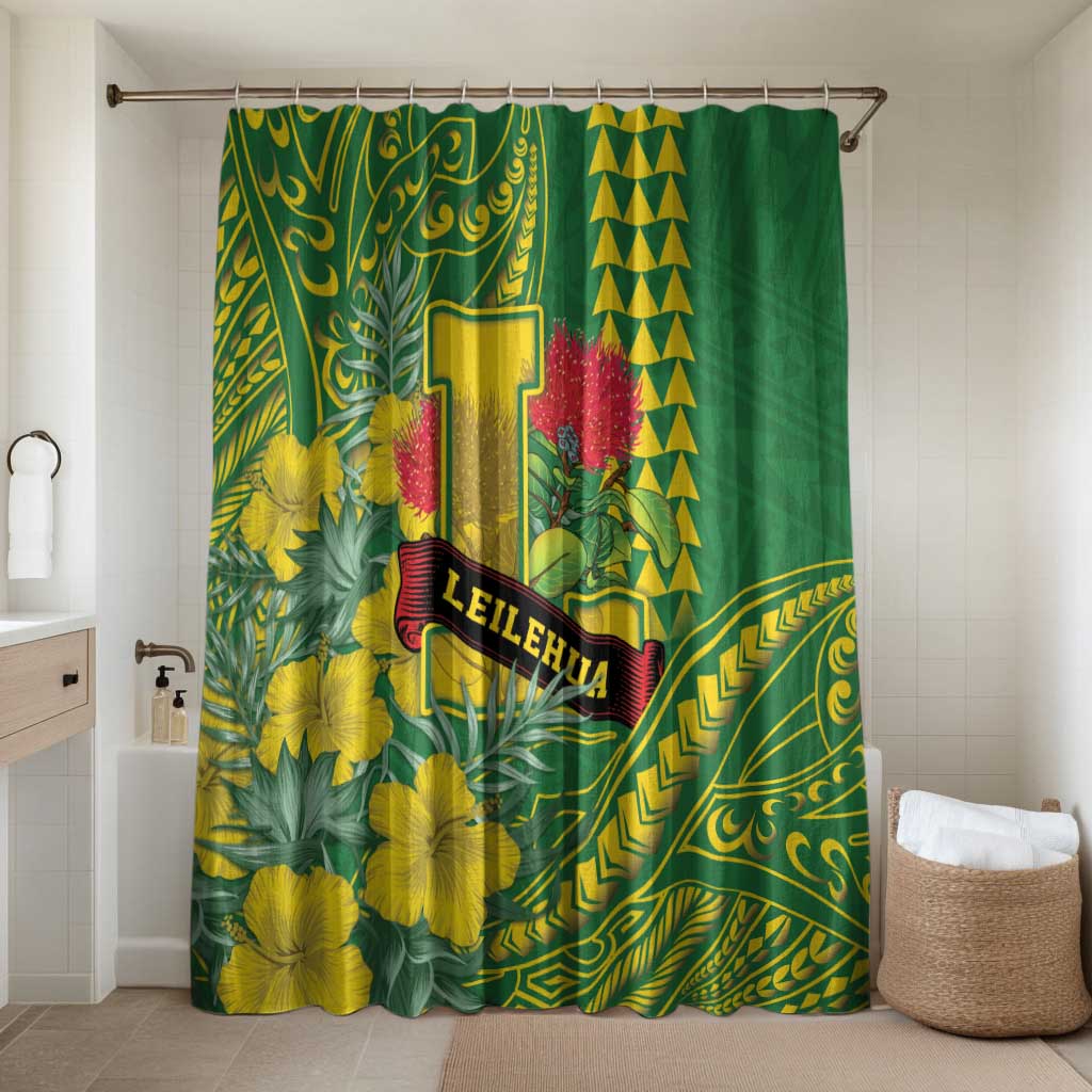 Hawaii Leilehua High School Bathroom Set Tribal Tattoo With Hibiscus Flowers
