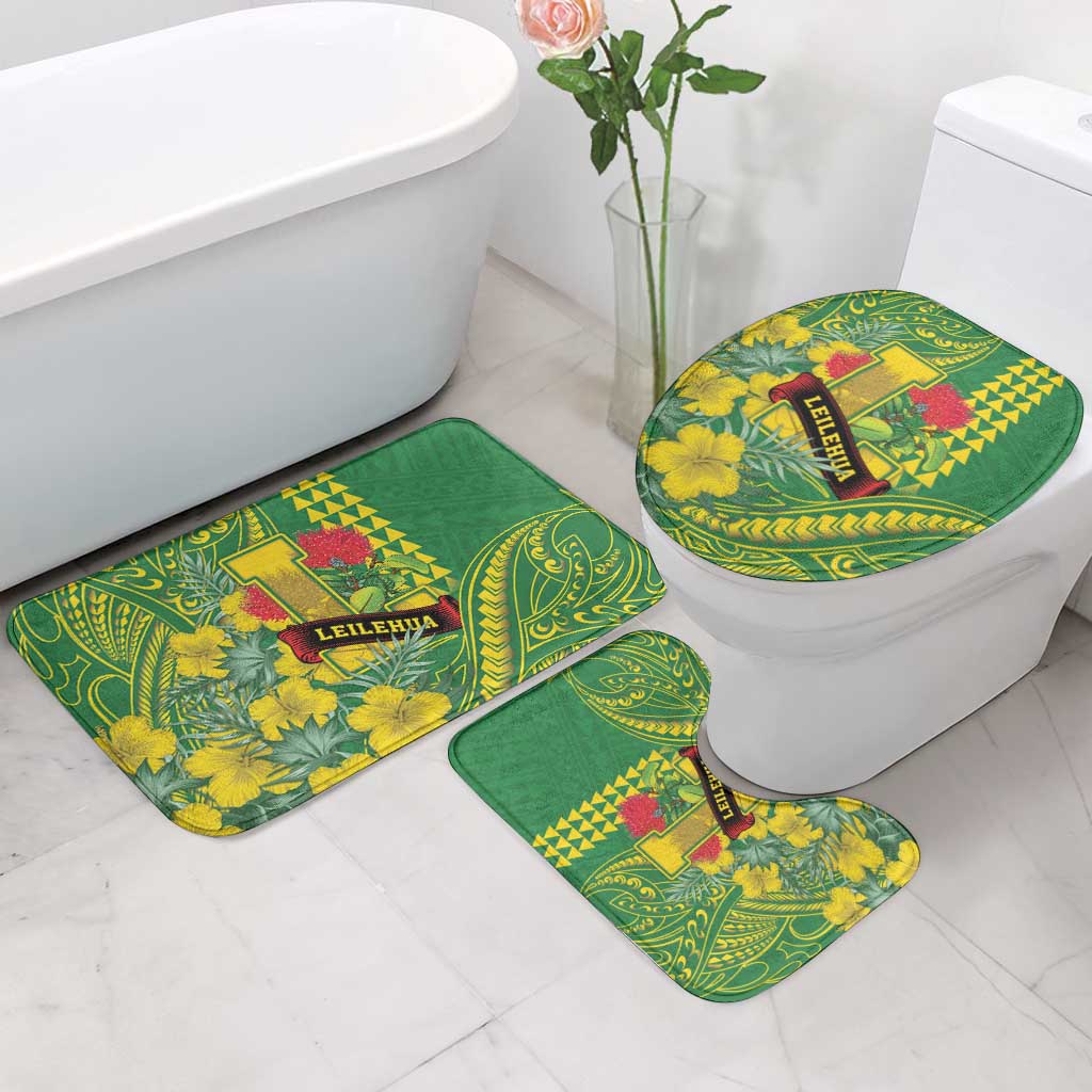 Hawaii Leilehua High School Bathroom Set Tribal Tattoo With Hibiscus Flowers