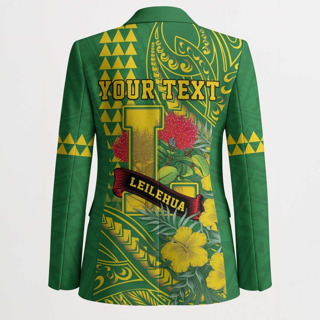 Personalised Hawaii Leilehua High School Blazer Tribal Tattoo With Hibiscus Flowers LT05 - Polynesian Pride