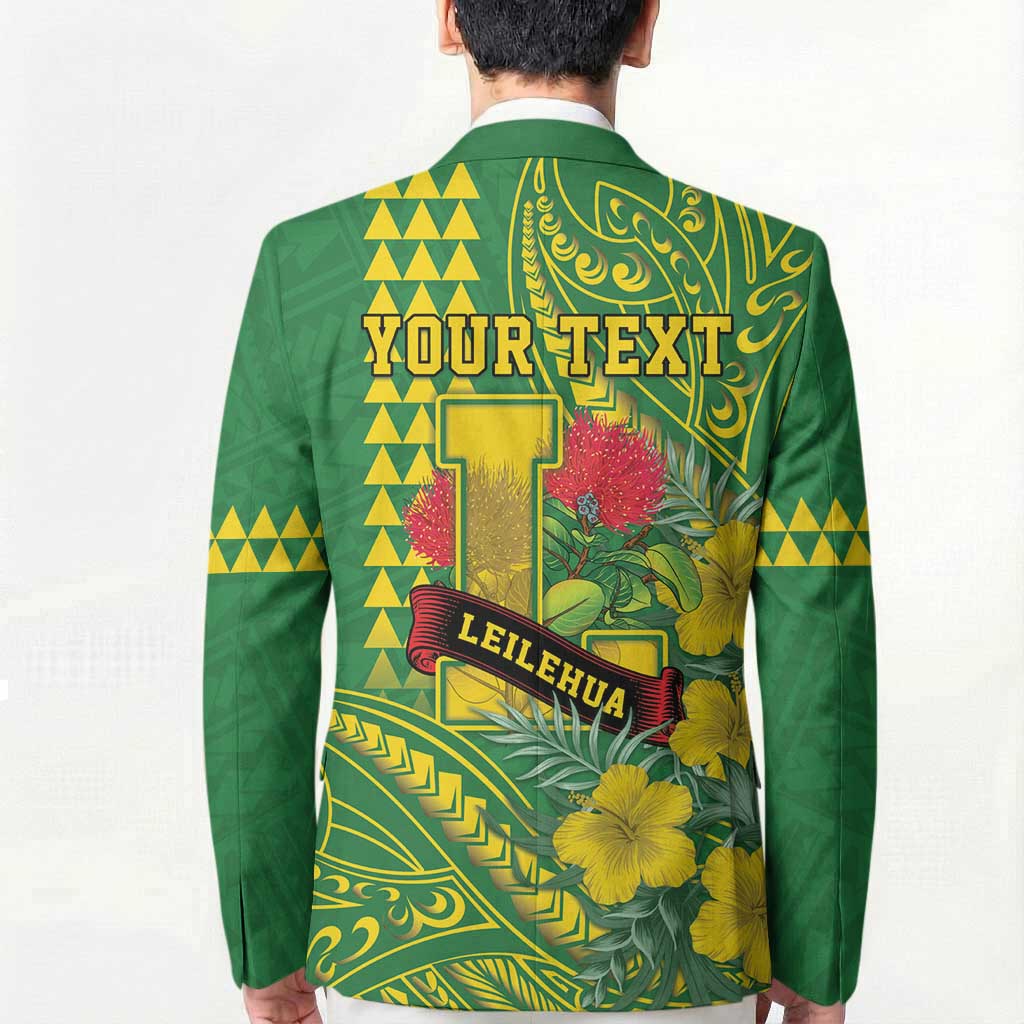 Personalised Hawaii Leilehua High School Blazer Tribal Tattoo With Hibiscus Flowers LT05 - Polynesian Pride