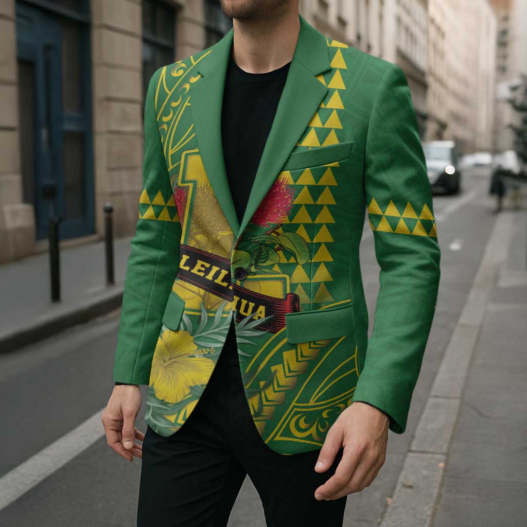 Personalised Hawaii Leilehua High School Blazer Tribal Tattoo With Hibiscus Flowers LT05 - Polynesian Pride