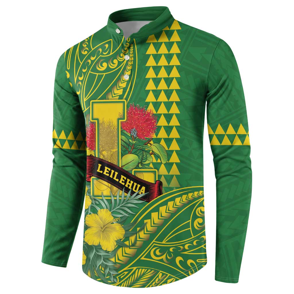 Personalised Hawaii Leilehua High School Button Sweatshirt Tribal Tattoo With Hibiscus Flowers LT05 - Polynesian Pride