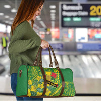 Hawaii Leilehua High School Travel Bag Tribal Tattoo With Hibiscus Flowers