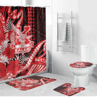 Hawaii Kalani High School Bathroom Set Tribal Tattoo With Hibiscus Flowers