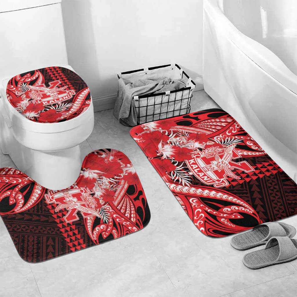 Hawaii Kalani High School Bathroom Set Tribal Tattoo With Hibiscus Flowers