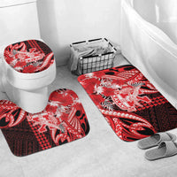 Hawaii Kalani High School Bathroom Set Tribal Tattoo With Hibiscus Flowers