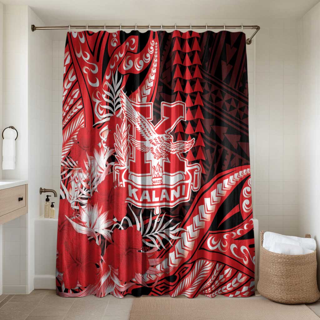 Hawaii Kalani High School Bathroom Set Tribal Tattoo With Hibiscus Flowers