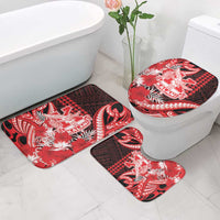 Hawaii Kalani High School Bathroom Set Tribal Tattoo With Hibiscus Flowers