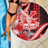 Hawaii Kalani High School Beach Blanket Tribal Tattoo With Hibiscus Flowers LT05 - Polynesian Pride