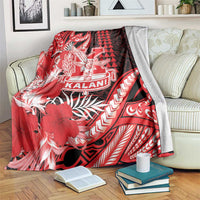Hawaii Kalani High School Blanket Tribal Tattoo With Hibiscus Flowers