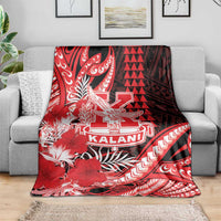 Hawaii Kalani High School Blanket Tribal Tattoo With Hibiscus Flowers