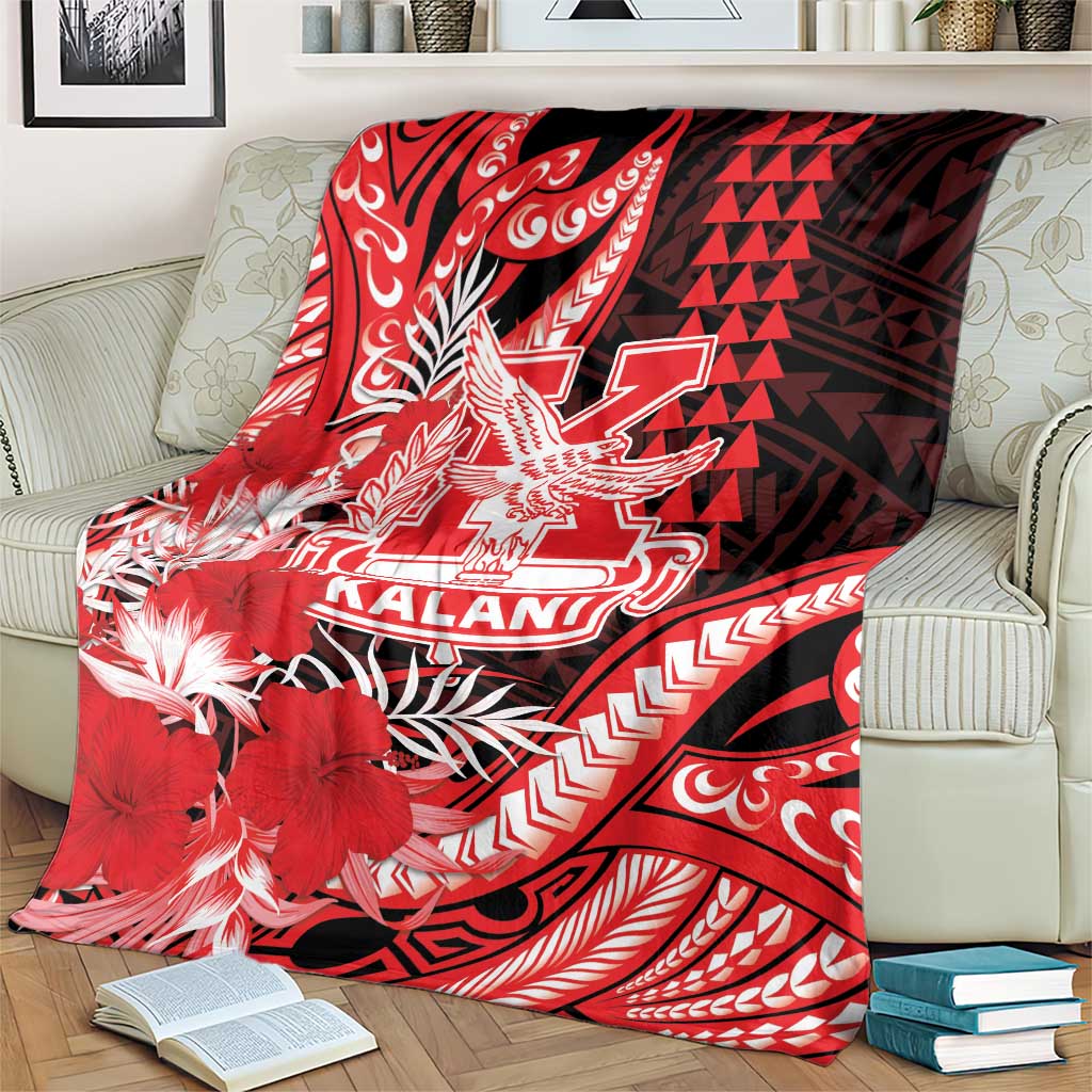 Hawaii Kalani High School Blanket Tribal Tattoo With Hibiscus Flowers