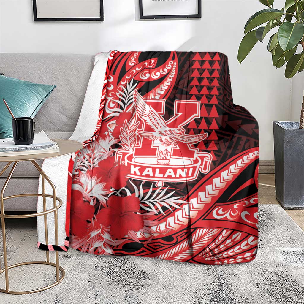 Hawaii Kalani High School Blanket Tribal Tattoo With Hibiscus Flowers