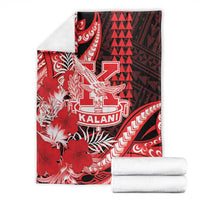 Hawaii Kalani High School Blanket Tribal Tattoo With Hibiscus Flowers