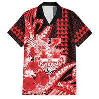 Personalised Hawaii Kalani High School Family Matching Off Shoulder Maxi Dress and Hawaiian Shirt Tribal Tattoo With Hibiscus Flowers